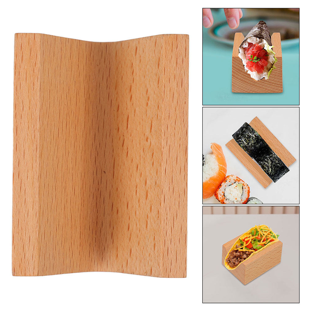 Wooden Serving Tray - 3Pcs Wooden Taco Stand Taco Holder
