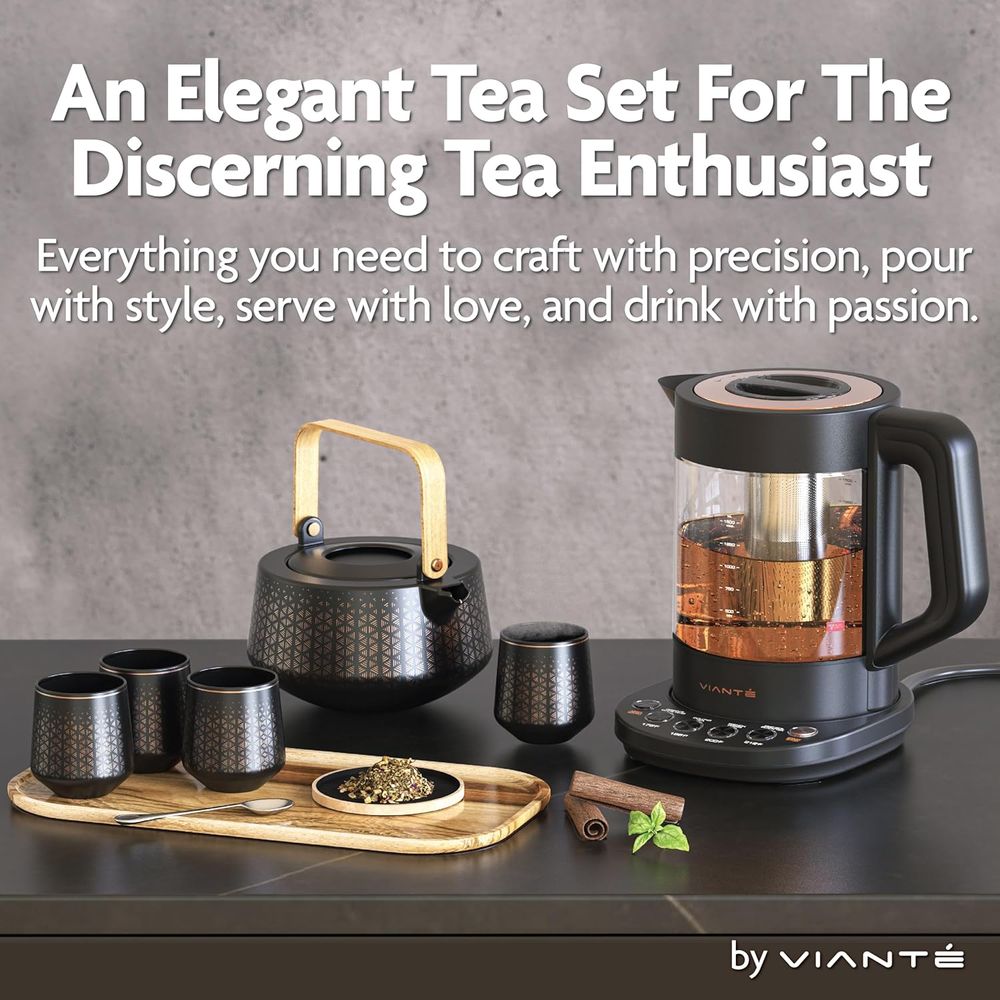 Luxury Tea Set. Electric Kettl - Wooden Serving Tray recensie en prijs