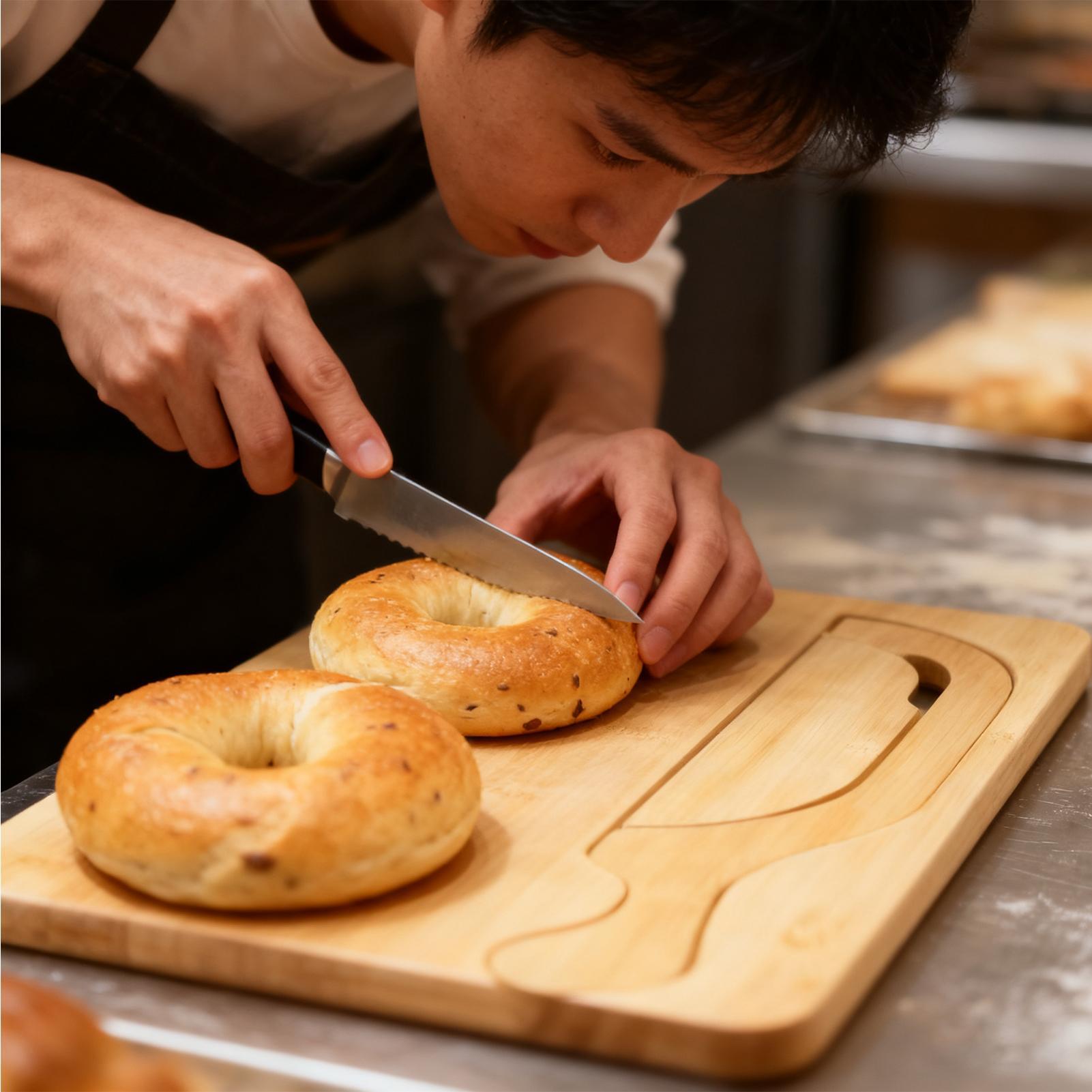 Bread Cutter for Sourdough Bow - Wooden Serving Tray recensie en prijs