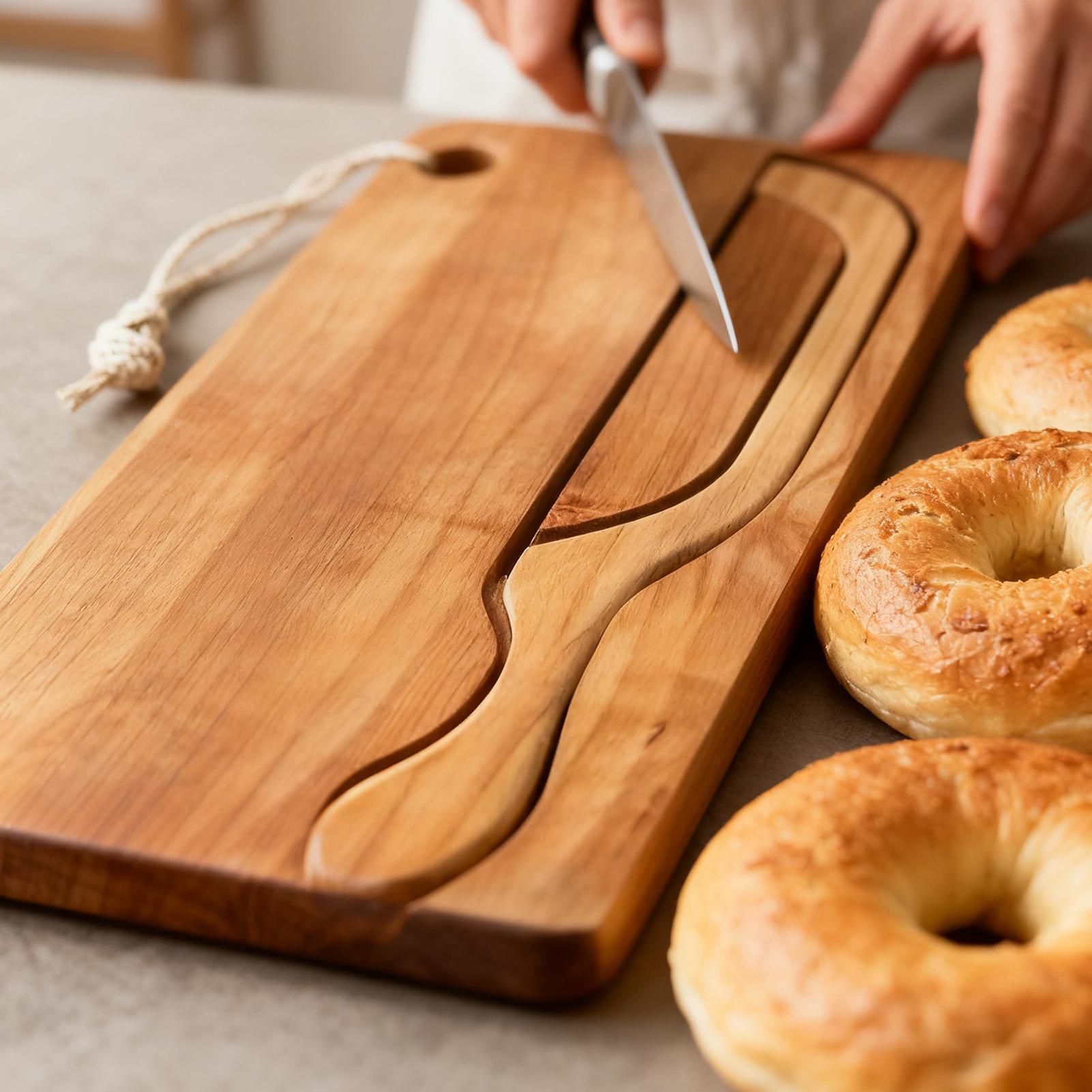 Bread Cutter for Sourdough Bow - Wooden Serving Tray recensie en prijs