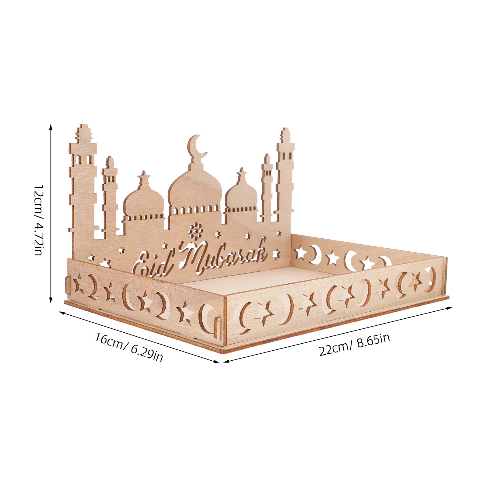 Wooden Eid Mubarak Tray Elegan - Wooden Serving Tray recensie en prijs