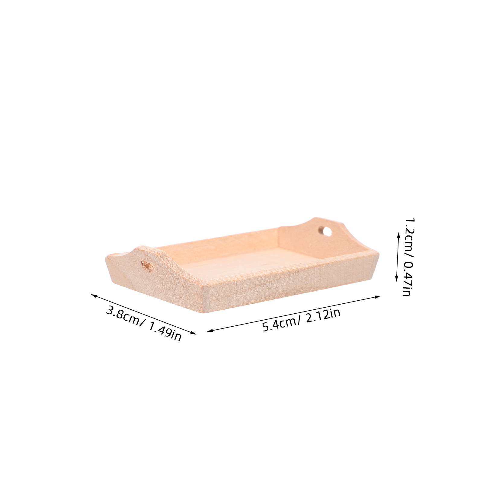 2Pcs 1:12 Scale Miniature Wood - Wooden Serving Tray recensie en prijs