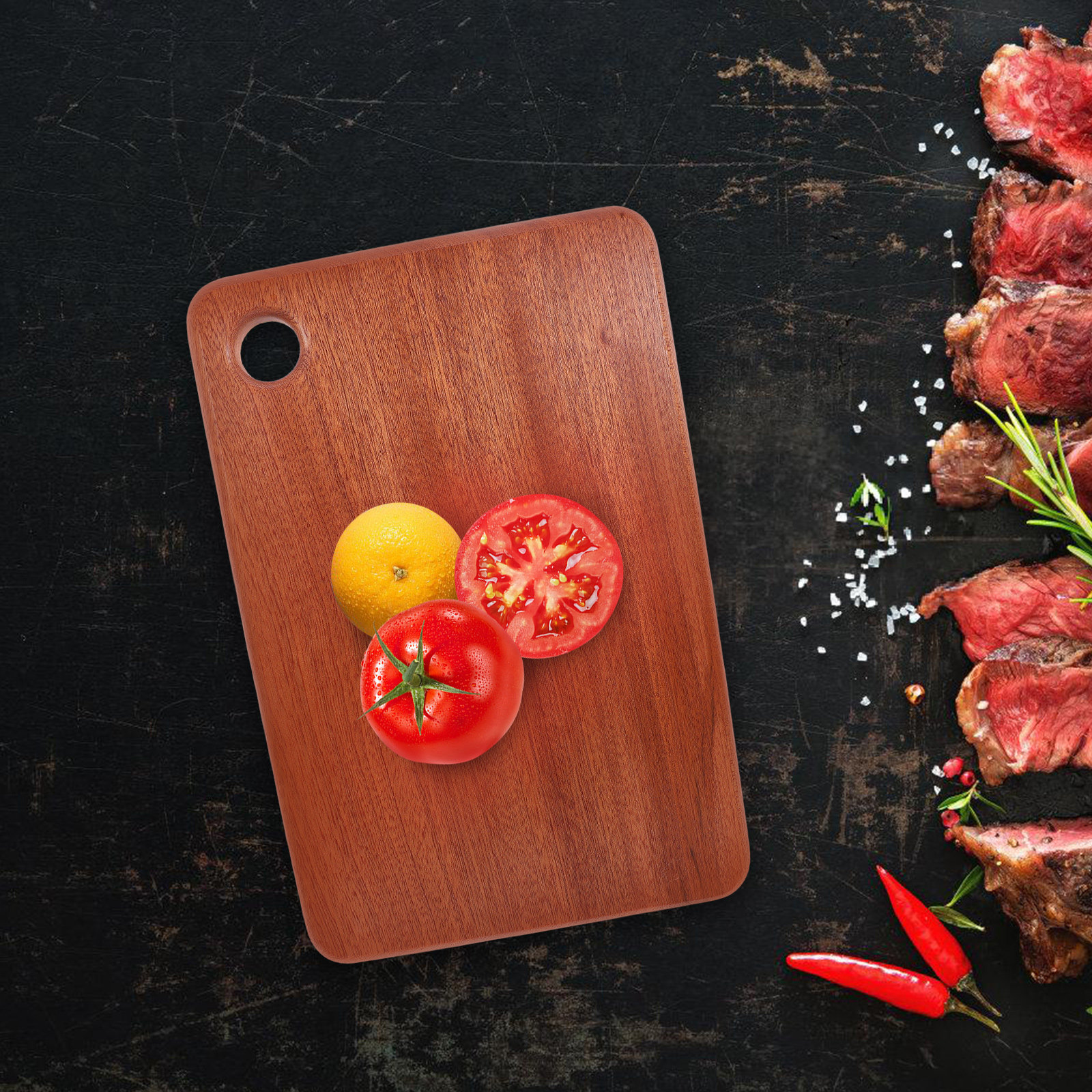 Solid Ebony Wood Cutting Board - Wooden Serving Tray recensie en prijs